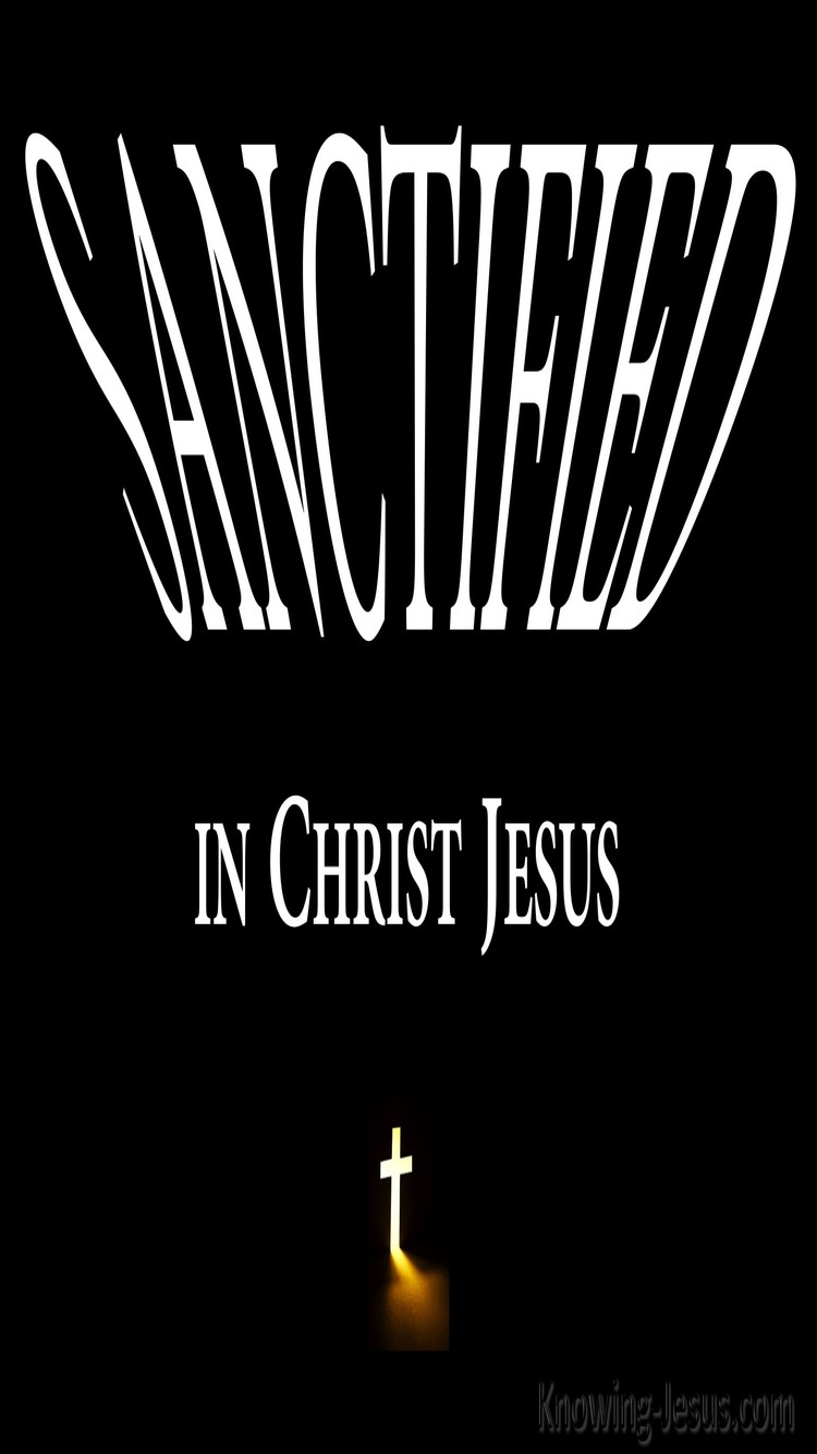 1 Corinthians 1:2 Sanctified In Christ Jesus (black)